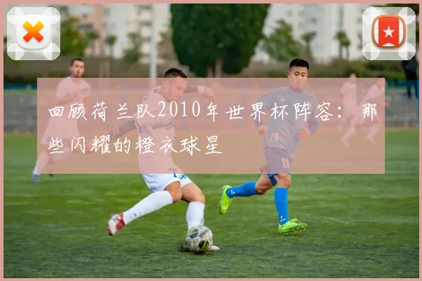 回顾荷兰队2010年世界杯阵容：那些闪耀的橙衣球星